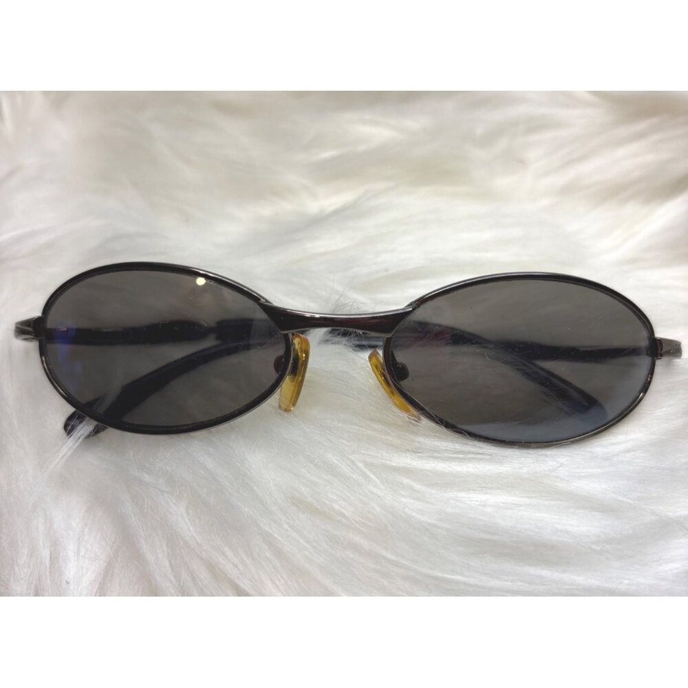 Vtg USA Olympics Rings Sunglasses Oval Black Metal Frame Collectable Preowned